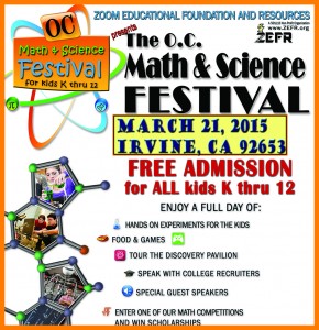 ZEFR - OC Math & Science Festival March 21st